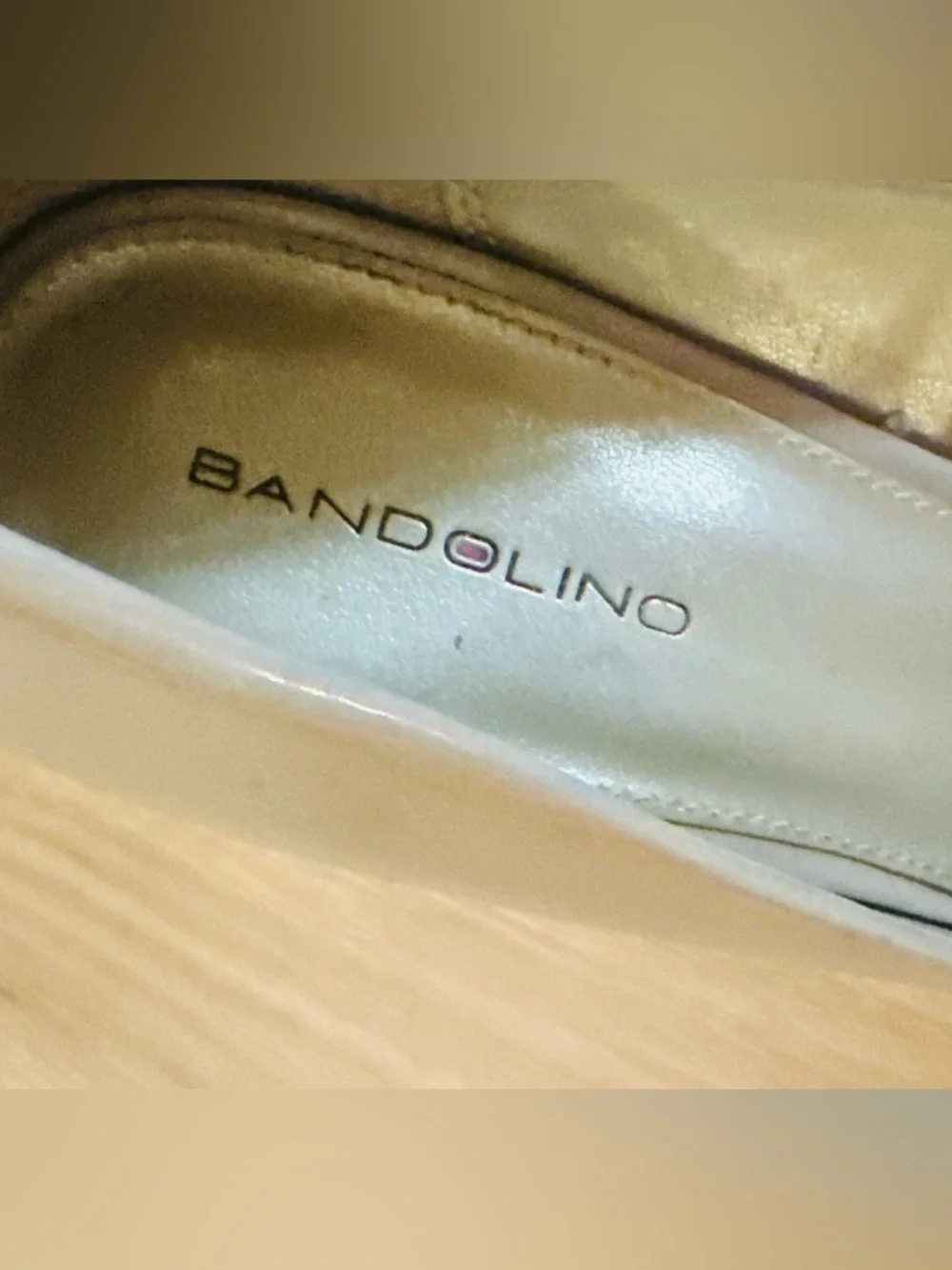 Bandolino Nude Patent Round-Toe Pumps